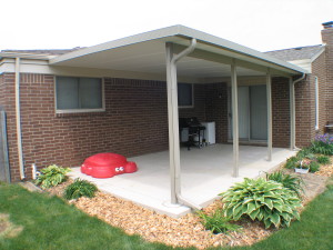 A newly installed patio cover